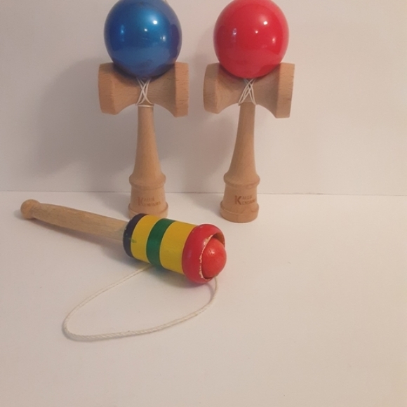 KALEB KENDAMA  Set of 2 and a Wooden Skill toy(s). - Picture 2 of 8